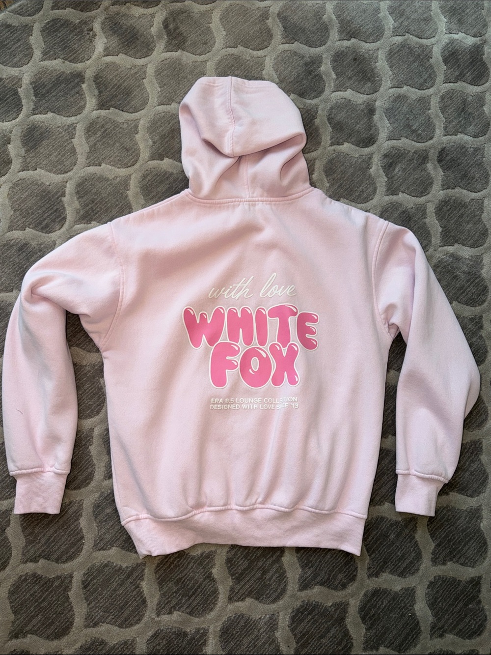 White Fox Boutique Pink Logo Hoodie